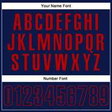 Load image into Gallery viewer, Custom Navy Navy-Red Performance Vapor Golf Polo Shirt