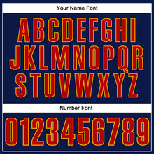 Load image into Gallery viewer, Custom Navy Red-Gold Performance Vapor Golf Polo Shirt