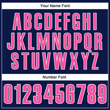 Load image into Gallery viewer, Custom Navy Pink-White Performance Vapor Golf Polo Shirt