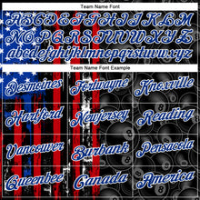 Load image into Gallery viewer, Custom Black Red-Royal 3D Pattern Design Billiards Snooker 8 Ball American Flag Performance Polo Shirt