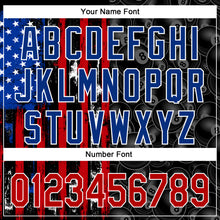 Load image into Gallery viewer, Custom Black Red-Royal 3D Pattern Design Billiards Snooker 8 Ball American Flag Performance Polo Shirt