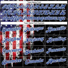 Load image into Gallery viewer, Custom Black Red-Royal 3D Pattern Design Billiards Snooker 8 Ball American Flag Performance Polo Shirt