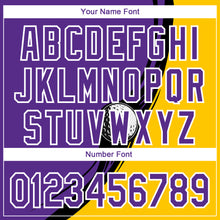 Load image into Gallery viewer, Custom Purple Yellow-Black 3D Pattern Design Golf Ball Performance Golf Polo Shirt