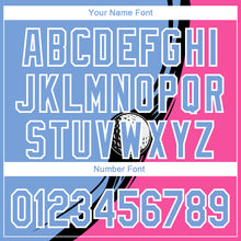 Load image into Gallery viewer, Custom Light Blue Pink-Black 3D Pattern Design Golf Ball Performance Golf Polo Shirt