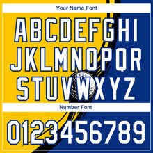 Load image into Gallery viewer, Custom Yellow White Royal-Black 3D Pattern Design Golf Ball Performance Golf Polo Shirt