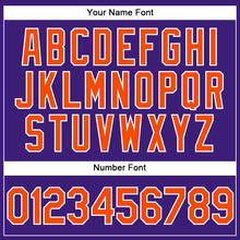 Load image into Gallery viewer, Custom Purple Orange-White Performance Vapor Golf Polo Shirt