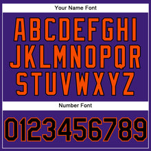 Load image into Gallery viewer, Custom Purple Black-Orange Performance Vapor Golf Polo Shirt