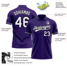 Load image into Gallery viewer, Custom Purple White-Black Performance Vapor Golf Polo Shirt