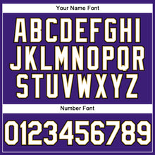 Load image into Gallery viewer, Custom Purple White Old Gold-Black Performance Vapor Golf Polo Shirt