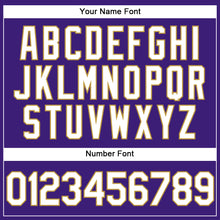 Load image into Gallery viewer, Custom Purple White-Old Gold Performance Vapor Golf Polo Shirt