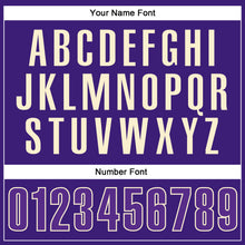 Load image into Gallery viewer, Custom Purple Cream Performance Vapor Golf Polo Shirt