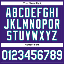 Load image into Gallery viewer, Custom Purple White-Teal Performance Vapor Golf Polo Shirt