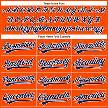 Load image into Gallery viewer, Custom Orange Navy-White Performance Vapor Golf Polo Shirt