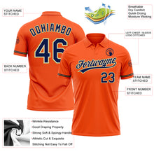 Load image into Gallery viewer, Custom Orange Navy Cream-Old Gold Performance Vapor Golf Polo Shirt