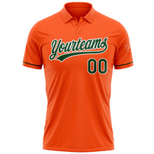 Load image into Gallery viewer, Custom Orange Green-White Performance Vapor Golf Polo Shirt
