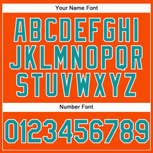 Load image into Gallery viewer, Custom Orange Teal-White Performance Vapor Golf Polo Shirt