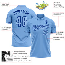 Load image into Gallery viewer, Custom Light Blue Royal Performance Vapor Golf Polo Shirt