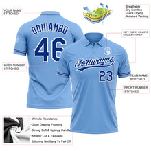 Load image into Gallery viewer, Custom Light Blue Royal-White Performance Vapor Golf Polo Shirt