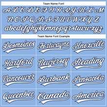 Load image into Gallery viewer, Custom Light Blue White-Navy Performance Vapor Golf Polo Shirt