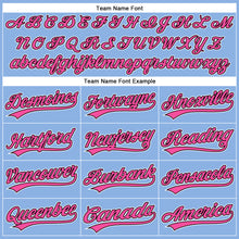 Load image into Gallery viewer, Custom Light Blue Pink-Black Performance Vapor Golf Polo Shirt