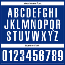 Load image into Gallery viewer, Custom Royal White Performance Vapor Golf Polo Shirt