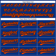 Load image into Gallery viewer, Custom Royal Orange-Black Performance Vapor Golf Polo Shirt