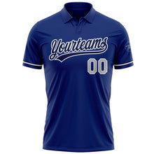 Load image into Gallery viewer, Custom Royal Gray-Navy Performance Vapor Golf Polo Shirt