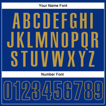 Load image into Gallery viewer, Custom Royal Old Gold Performance Vapor Golf Polo Shirt