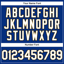 Load image into Gallery viewer, Custom Royal White Old Gold-Black Performance Vapor Golf Polo Shirt