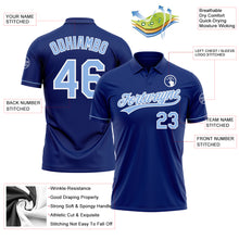 Load image into Gallery viewer, Custom Royal Light Blue-White Performance Vapor Golf Polo Shirt