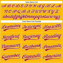 Load image into Gallery viewer, Custom Gold Red-White Performance Vapor Golf Polo Shirt