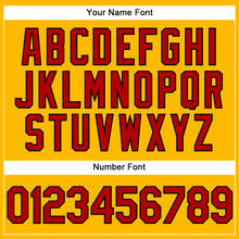 Load image into Gallery viewer, Custom Gold Red-Black Performance Vapor Golf Polo Shirt