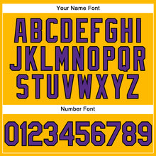 Load image into Gallery viewer, Custom Gold Purple-Black Performance Vapor Golf Polo Shirt