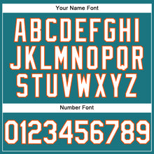 Load image into Gallery viewer, Custom Teal White-Orange Performance Vapor Golf Polo Shirt