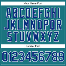 Load image into Gallery viewer, Custom Teal Royal-White Performance Vapor Golf Polo Shirt