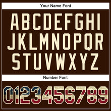 Load image into Gallery viewer, Custom Brown Vintage USA Flag-Cream Performance Vapor Golf Polo Shirt