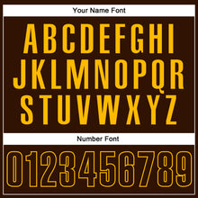 Load image into Gallery viewer, Custom Brown Gold Performance Vapor Golf Polo Shirt