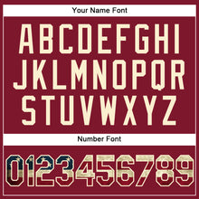 Load image into Gallery viewer, Custom Crimson Vintage USA Flag-Cream Performance Vapor Golf Polo Shirt