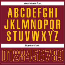 Load image into Gallery viewer, Custom Crimson Yellow Performance Vapor Golf Polo Shirt