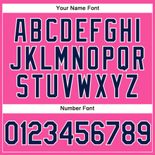 Load image into Gallery viewer, Custom Pink Navy-White Performance Vapor Golf Polo Shirt