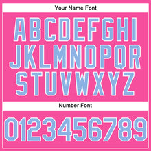 Load image into Gallery viewer, Custom Pink Light Blue-White Performance Vapor Golf Polo Shirt