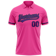 Load image into Gallery viewer, Custom Pink Purple-Black Performance Vapor Golf Polo Shirt