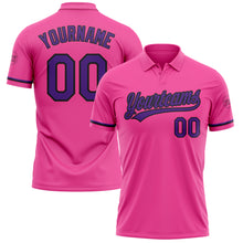 Load image into Gallery viewer, Custom Pink Purple-Black Performance Vapor Golf Polo Shirt