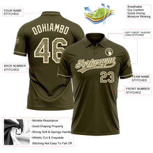 Load image into Gallery viewer, Custom Olive Camo-Cream Performance Vapor Salute To Service Golf Polo Shirt