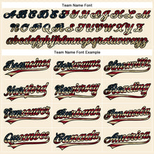 Load image into Gallery viewer, Custom Cream Vintage USA Flag-Black Performance Vapor Golf Polo Shirt