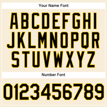 Load image into Gallery viewer, Custom Cream Black-Yellow Performance Vapor Golf Polo Shirt