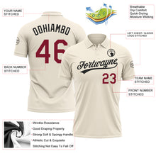 Load image into Gallery viewer, Custom Cream Crimson-Black Performance Vapor Golf Polo Shirt