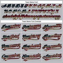 Load image into Gallery viewer, Custom Gray Vintage USA Flag-Black Performance Vapor Golf Polo Shirt