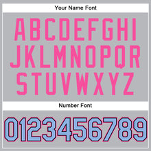 Load image into Gallery viewer, Custom Gray Light Blue Black-Pink Performance Vapor Golf Polo Shirt