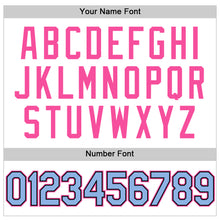 Load image into Gallery viewer, Custom White Light Blue Black-Pink Performance Vapor Golf Polo Shirt